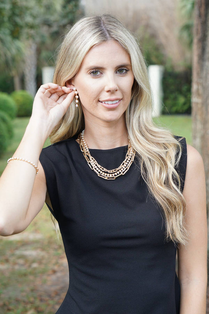 Ivy Pearl Linked Earrings