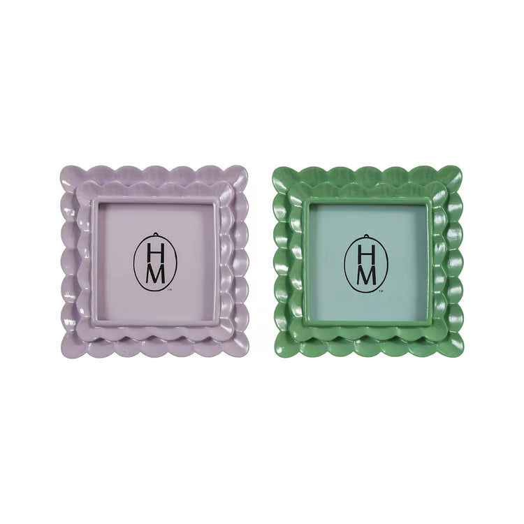 Resin & Glass Scalloped Photo Frame