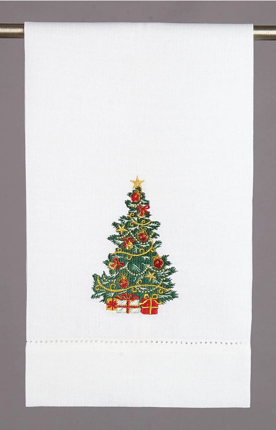 Peking Handicraft Christmas Tree Embroidered Towel