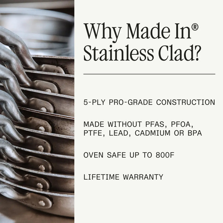 Made In 10 Piece Stainless Cookware Set