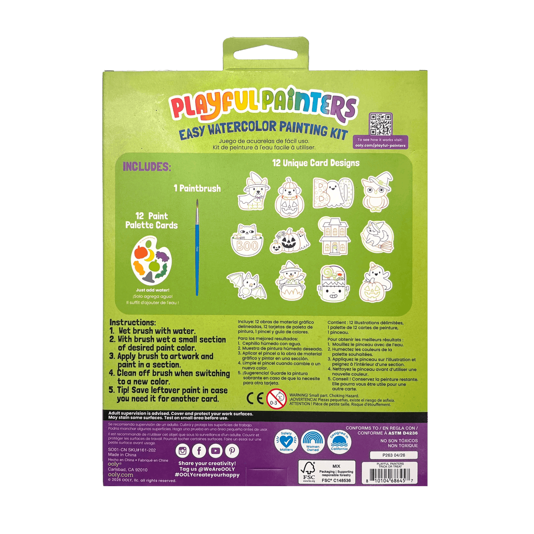 OOLY Trick or Treat Playful Painters Easy Watercolor Painting Kit