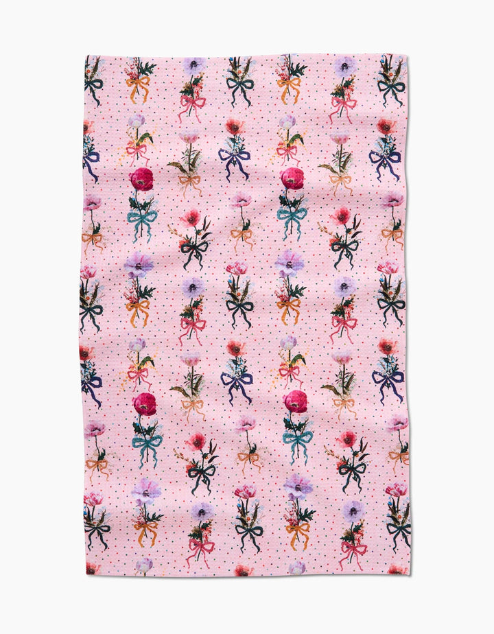 Geometry Bows and Dots Tea Towel