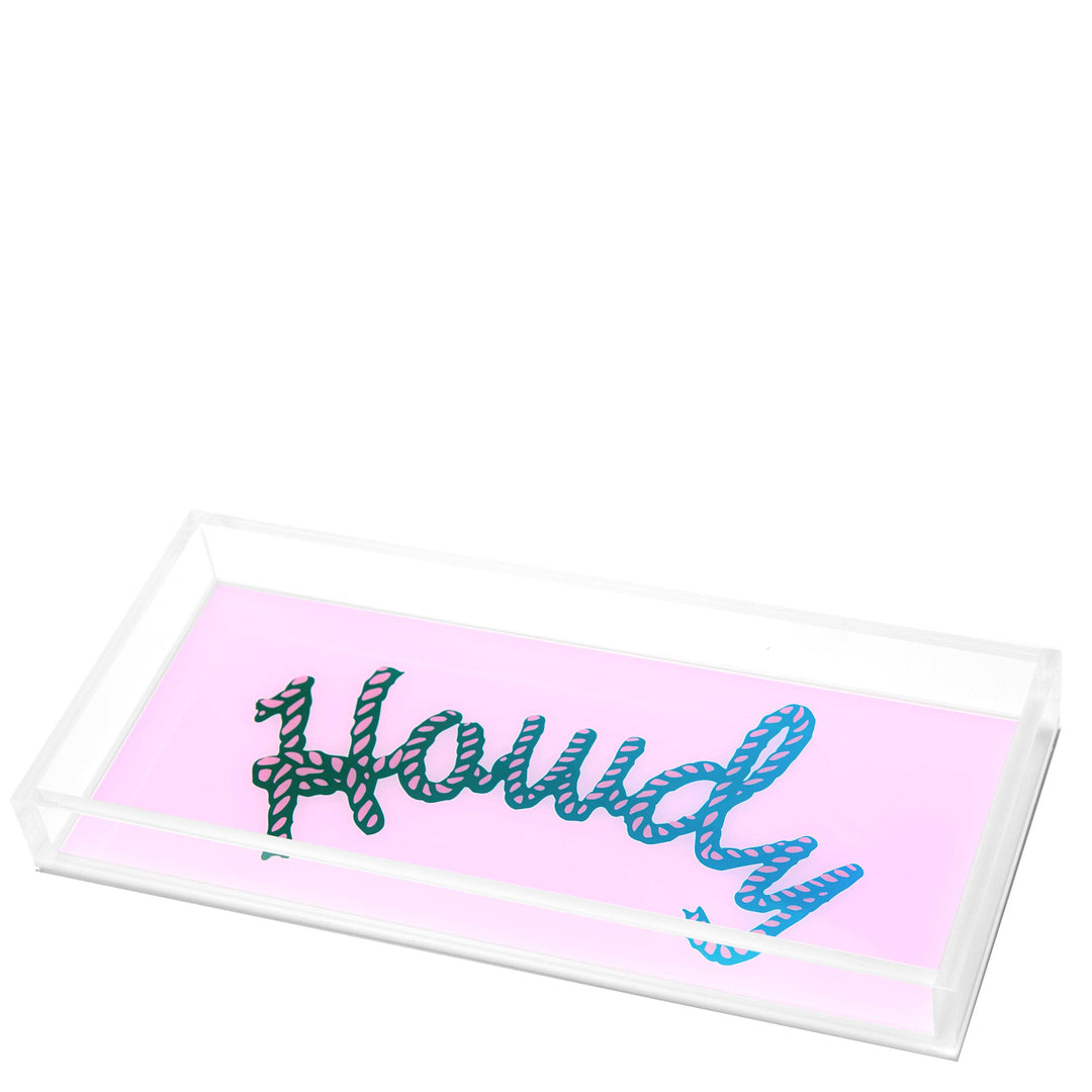 Tara Wilson Designs Pink Howdy Acrylic Tray