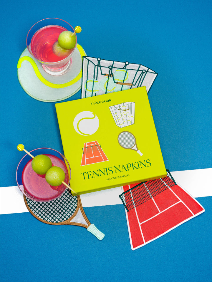 Piecework Puzzles Tennis Cocktail Napkins