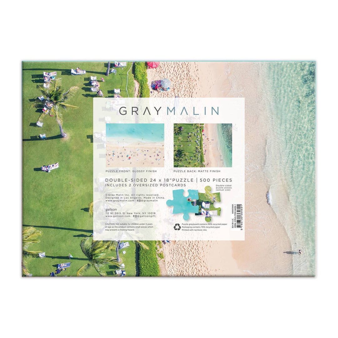 Gray Malin The Hawaii Beach Double-Sided 500 Piece Puzzle