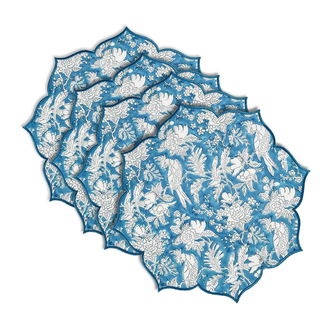 Cotton Print Club Embroidered Scalloped Placemat