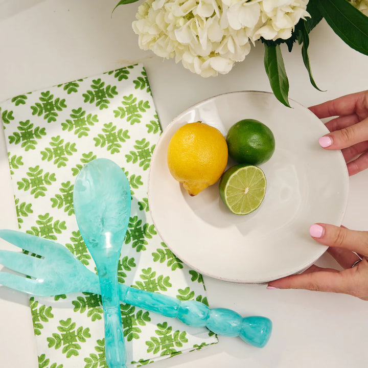 Laura Park Designs Blue Bermuda Salad Servers