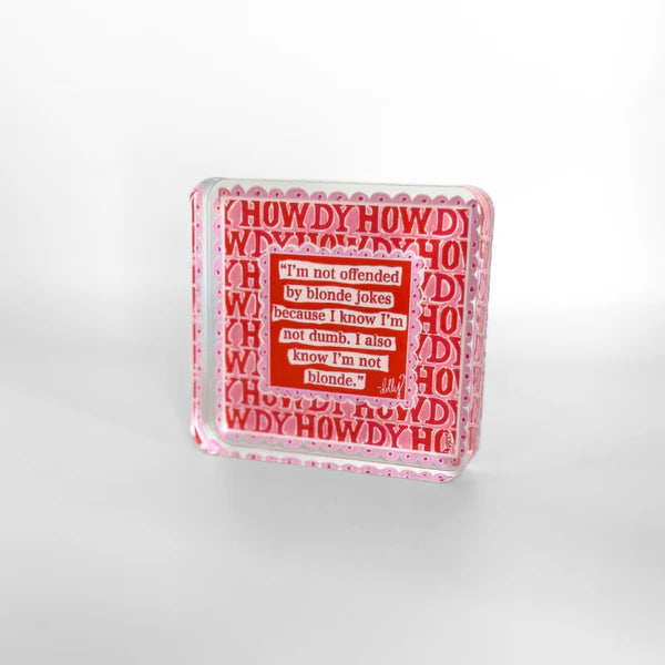 Lauren Dunn Blonde Jokes Acrylic Block