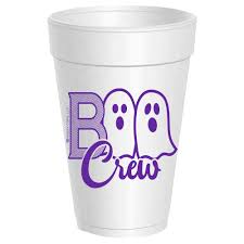 Boo Crew Styrofoam Cups