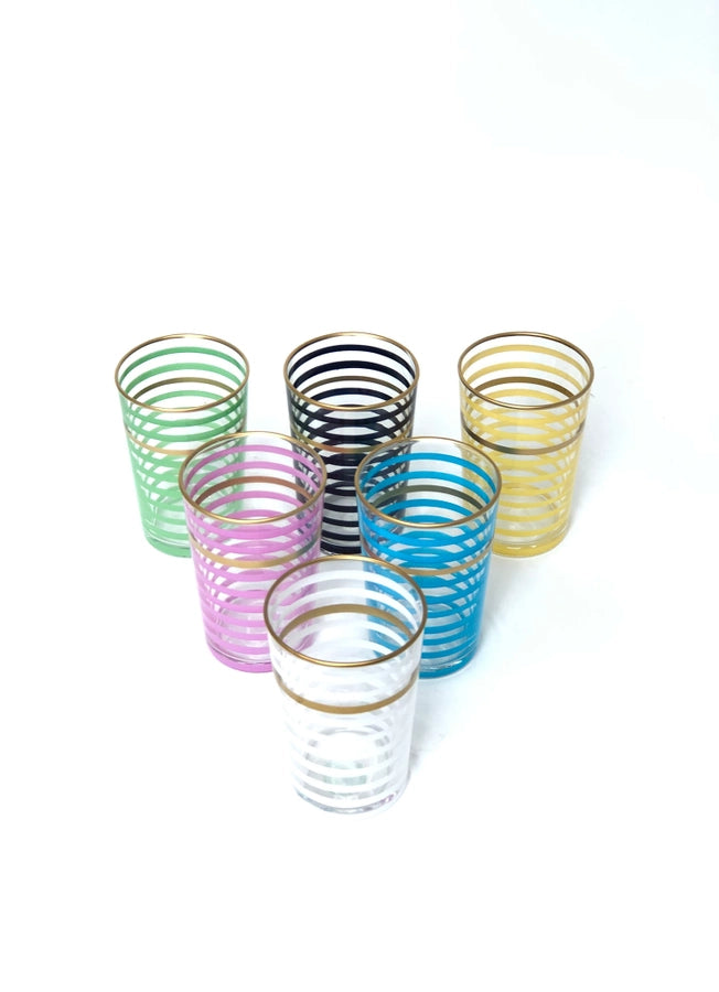 Colorful Stripes Teaglass - Assorted