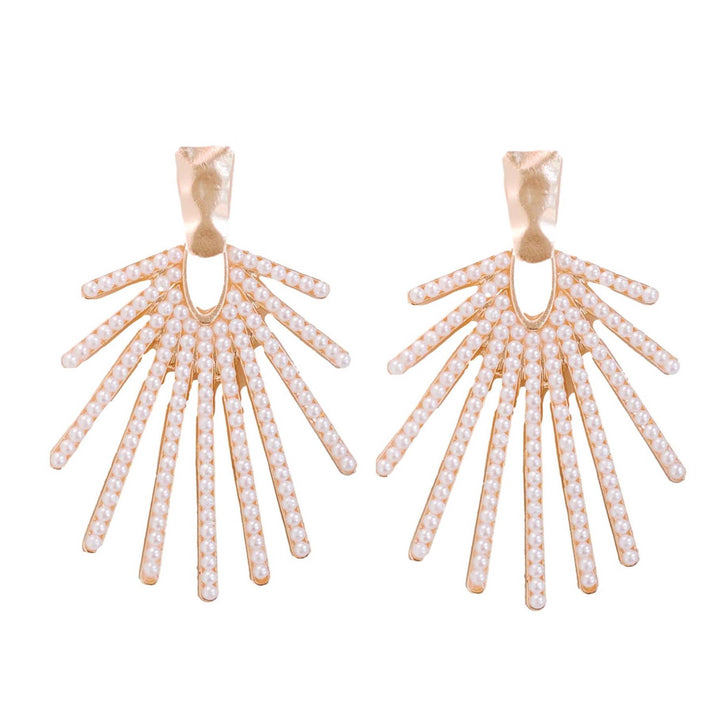 St Armands Pearl Sunburst Statement Drop Earrings
