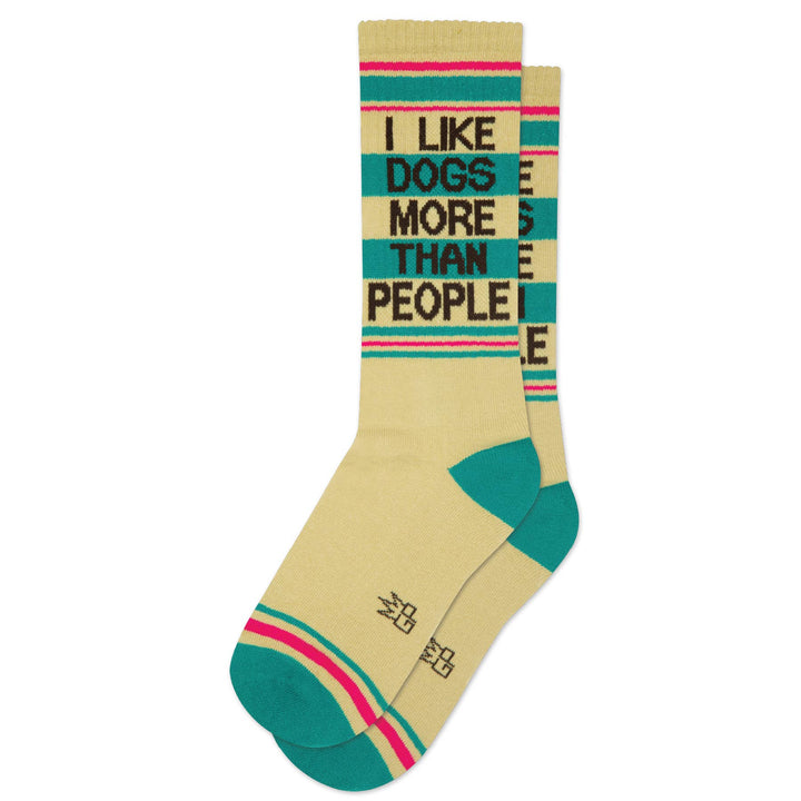 Gumball Poodle I Like Dogs More Than People Crew Socks