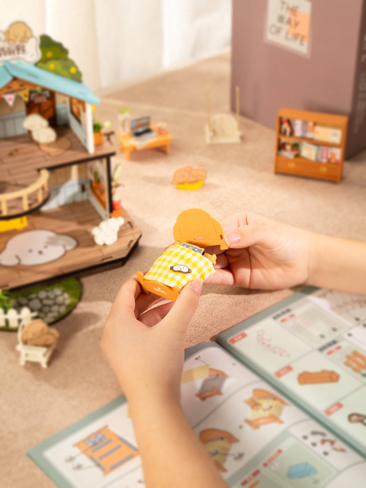 Robotime DIY Miniature House Puzzles Puppy's Cozy Villa