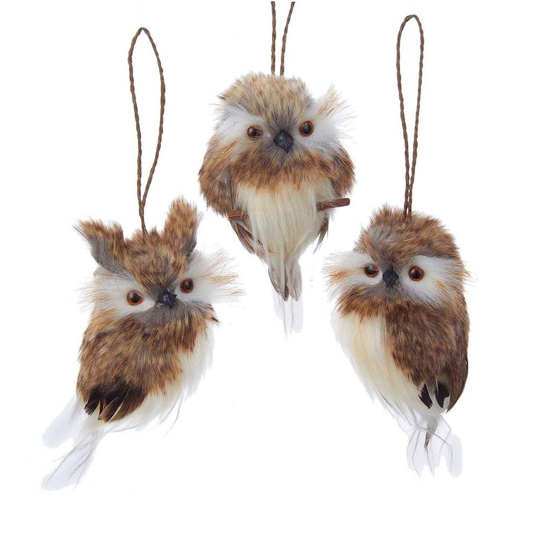 Kurt Adler 4" Brown Hanging Owl Ornament
