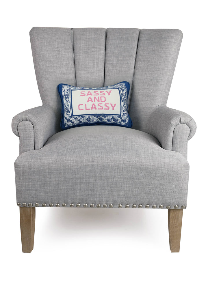 Peking Handicraft Sassy and Classy Embroidered Pillow