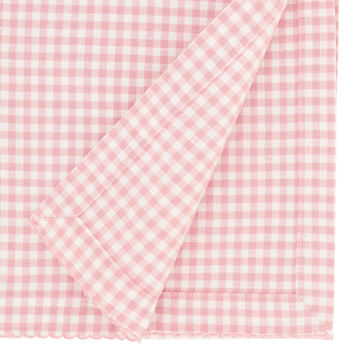 Pink Traditional Gingham Table Runner