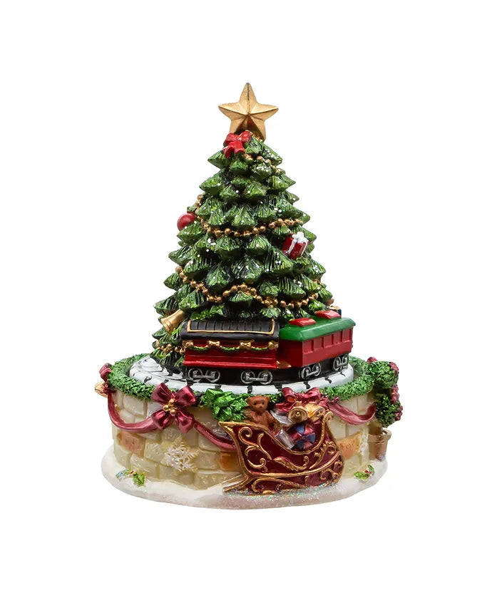 Kurt Adler 6" Wind-Up Musical Christmas Tree Revolving Box