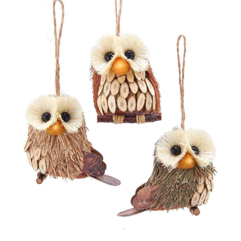Kurt Adler Sisal Owl Ornament