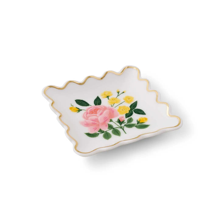 Rifle Paper Co. Roses Scalloped Valentine's Day Ring Dish