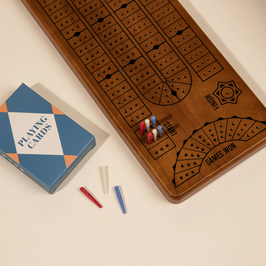WS Game Company 3-in-1 Game Collection: Scrabble, Trivial Pursuit & Cribbage