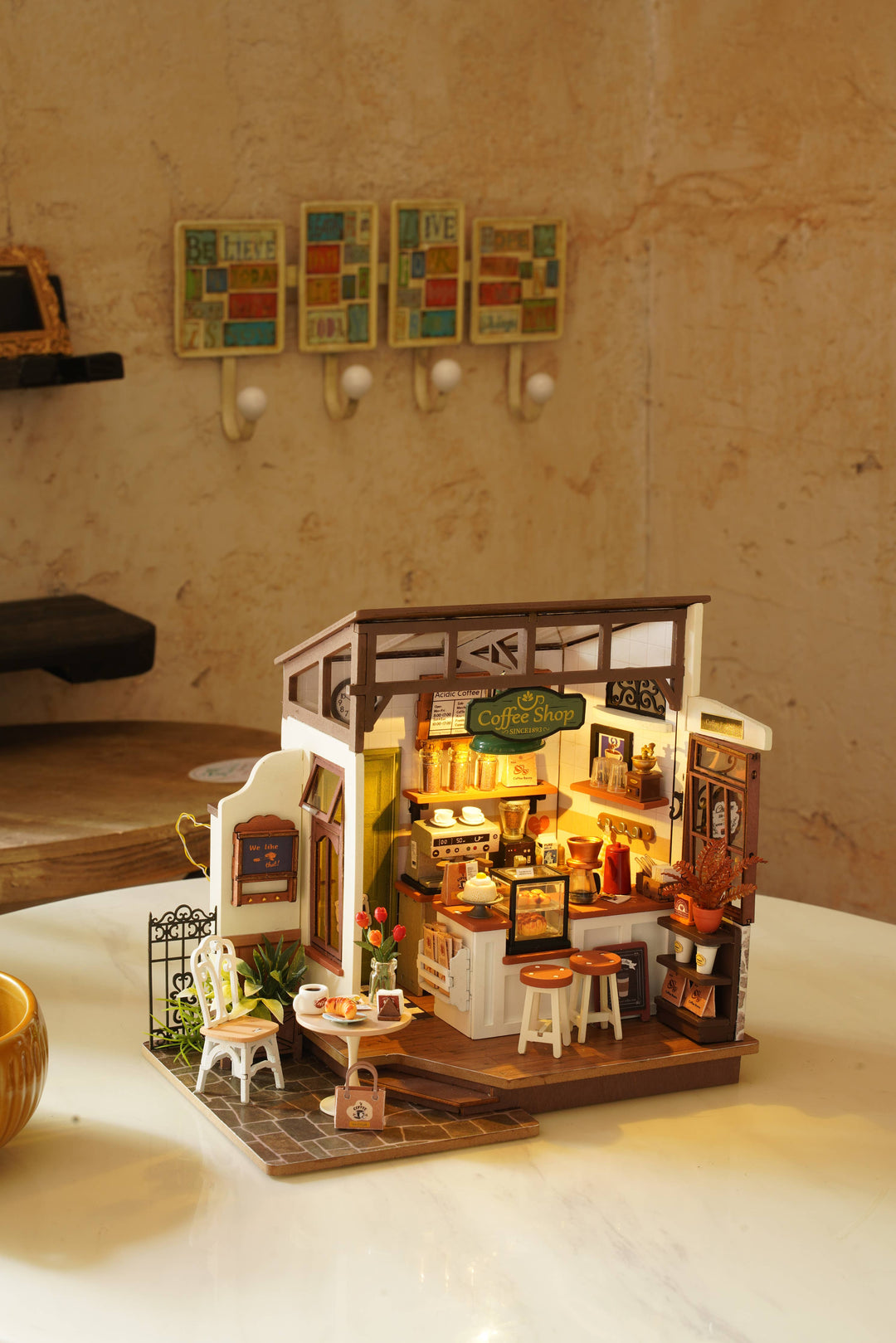 Robotime DIY Miniature House Craft Dollhouse Cafe