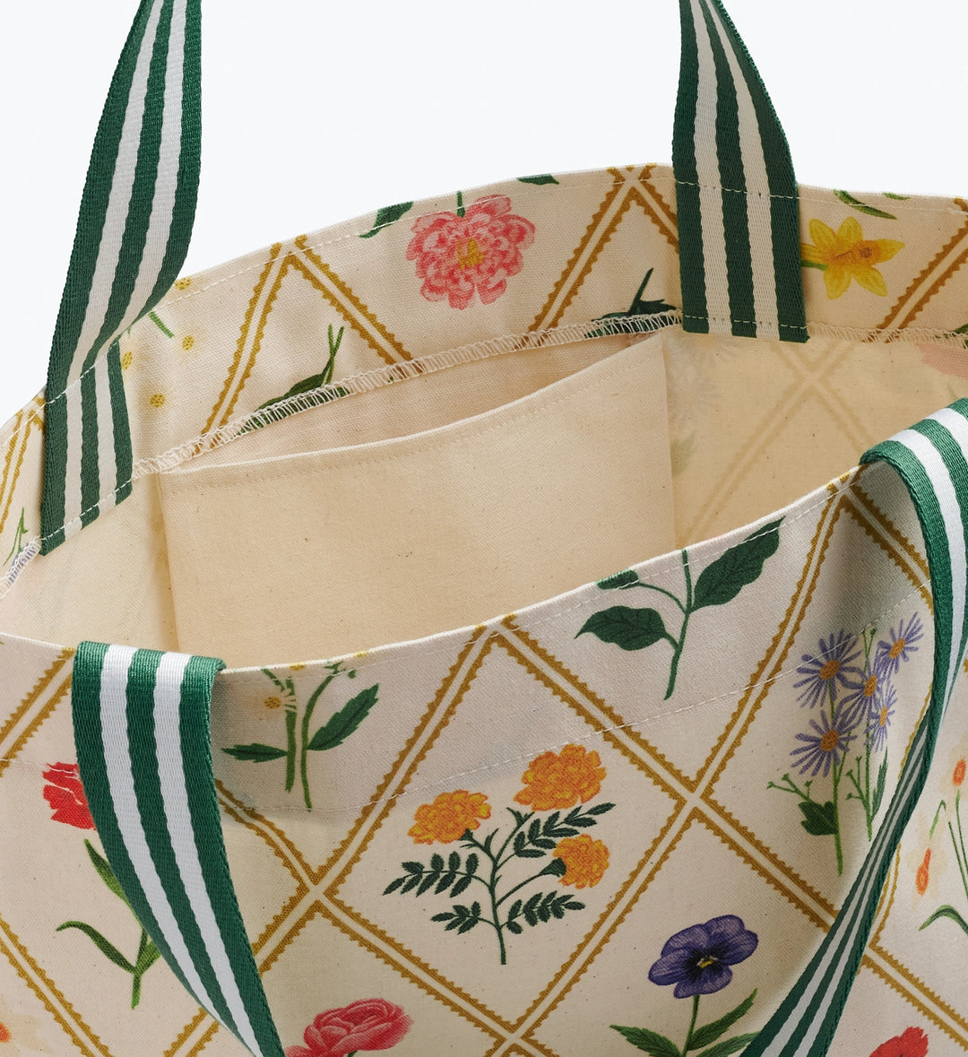 Rifle Paper Co. Garden Study East West Canvas Tote Bag
