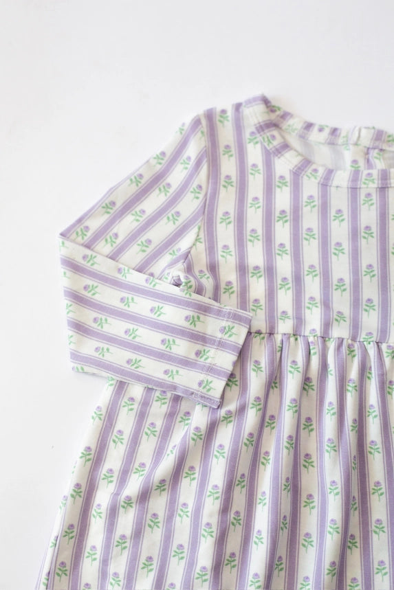 Goosies Kid's Lilac Ribbons Bodysuit Dress