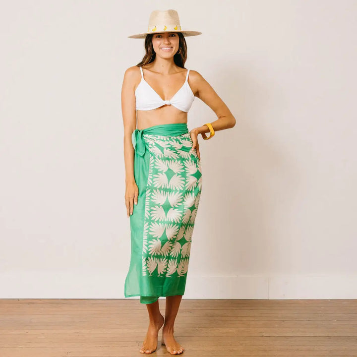 Sunshine Tienda Viridian Tile Sarong