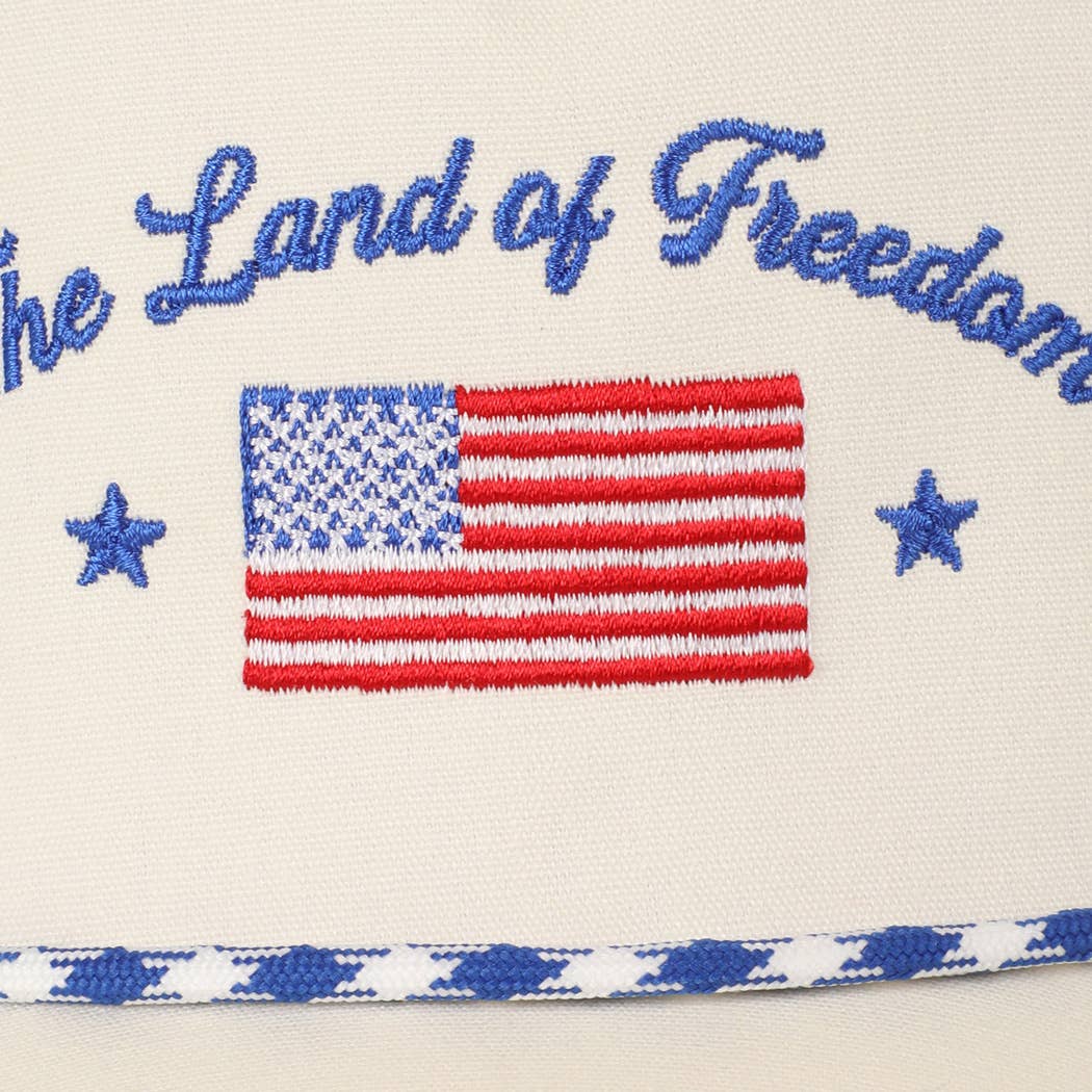 Fashion City The Land of Freedom Flag Embroidered Trucker Hat