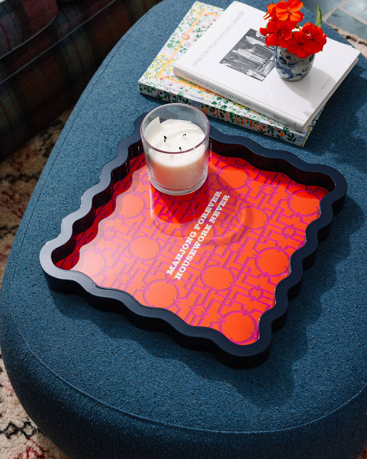 Furbish Studio Mahjong Large Lacquer Tray