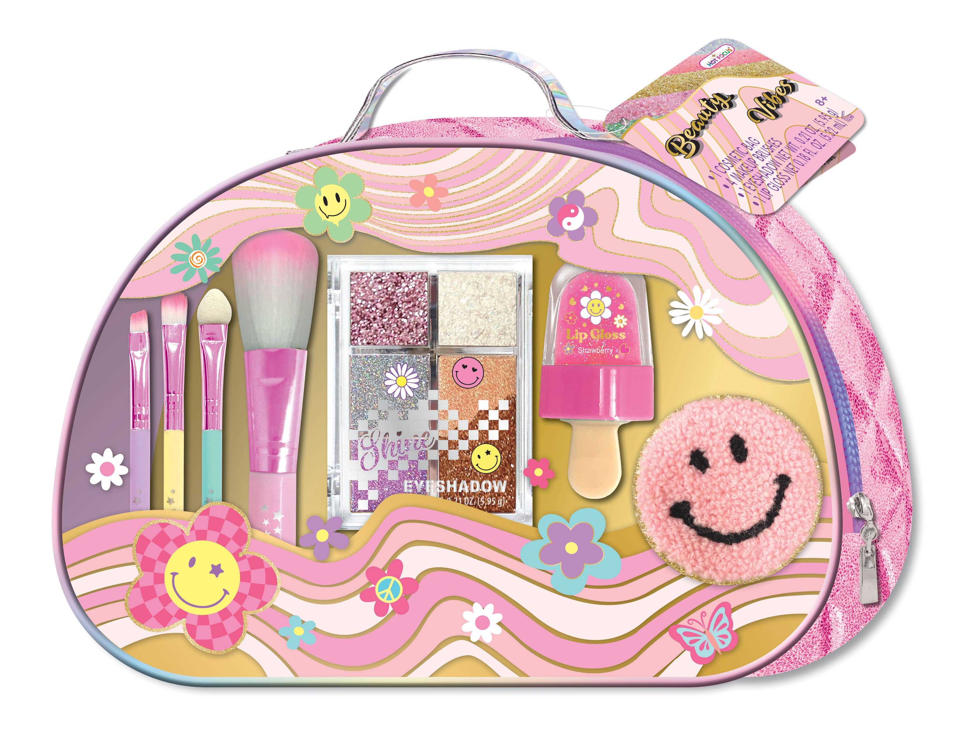 Healthy Beauty 2袋セット Hot Focus Glamz Beauty Bag Groovy Flower – Sunset & Co.