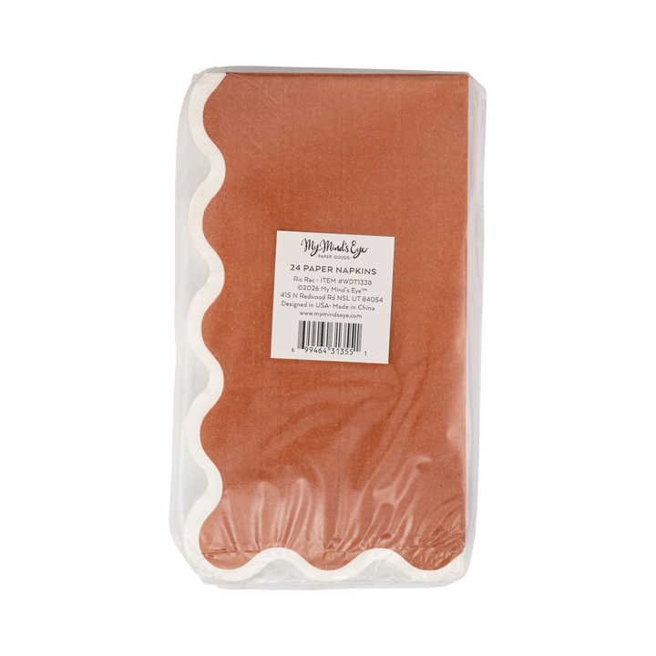 My Mind’s Eye Rust Ric Rac Dinner Paper Napkins
