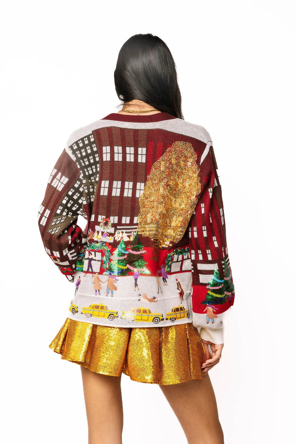 Queen of Sparkles Multi Rockefeller Center Button Up Cardigan