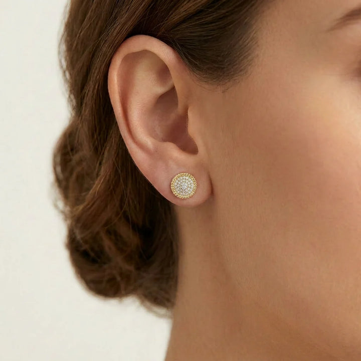 Ella Stein Circle Rope Stud Earrings