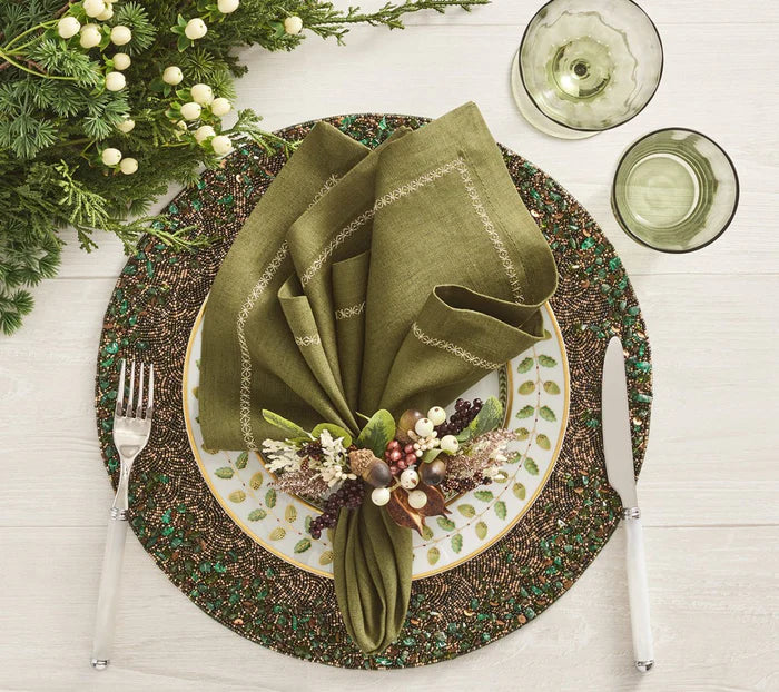 Kim Seybert Dinner Napkin Classic Olive