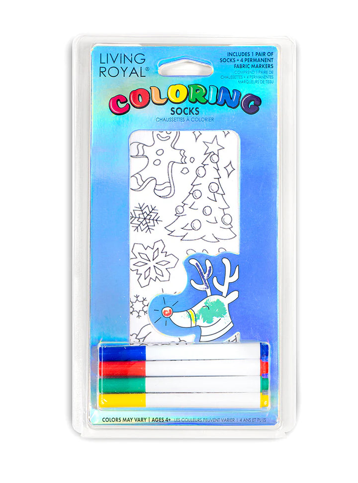 Living Royal Kid's Coloring Socks Christmas