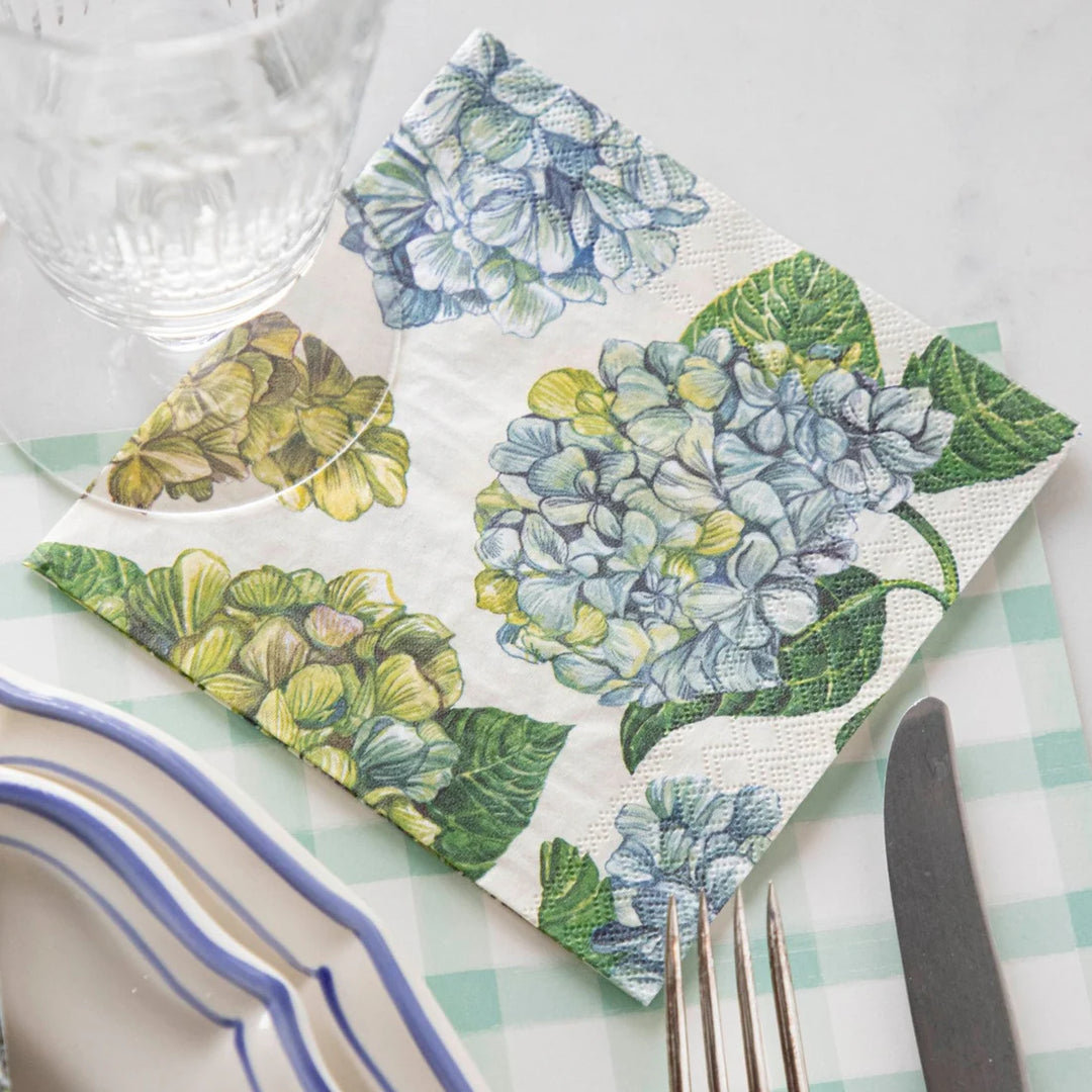 Hester & Cook Hydrangea Cocktail Paper Napkins