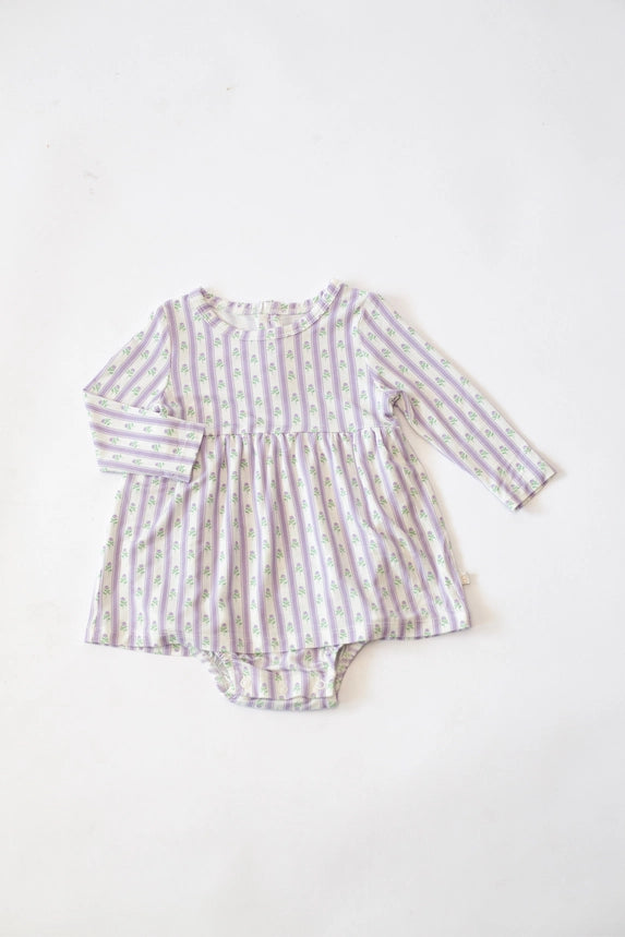 Goosies Kid's Lilac Ribbons Bodysuit Dress