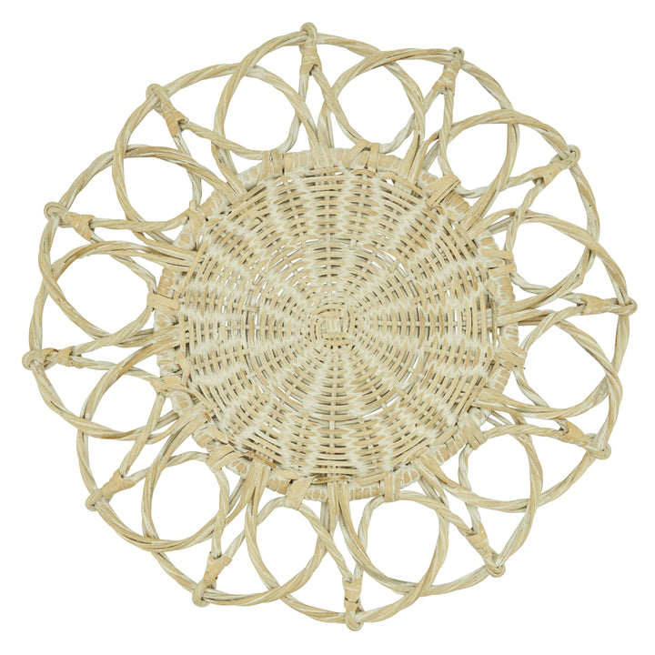 White Twisted Rattan Placemat