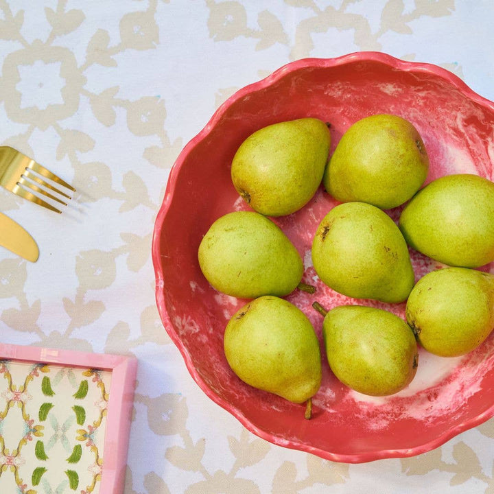 Laura Park Designs Pink Resin Scalloped Bowl