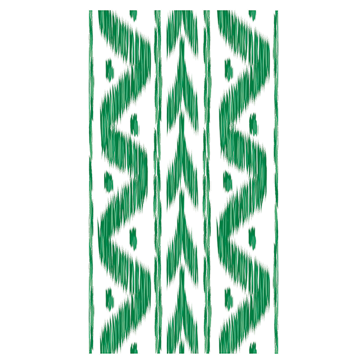 Lucy Grymes Green Ikat linen-feel Paper Guest Towel