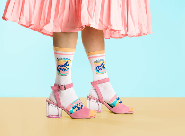 Yellow Owl La Queen Crew Socks