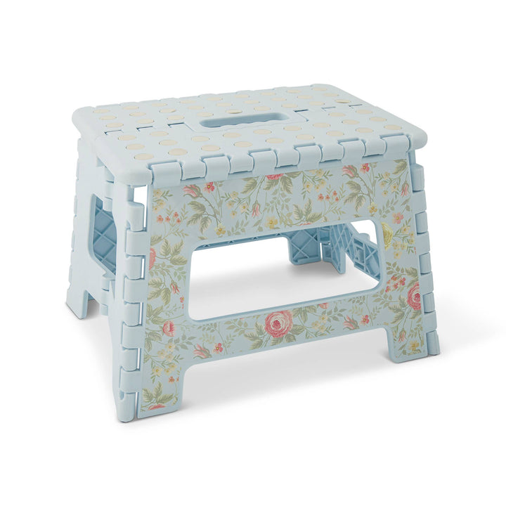 Core Home Blue Botanical Foldable Step Stool