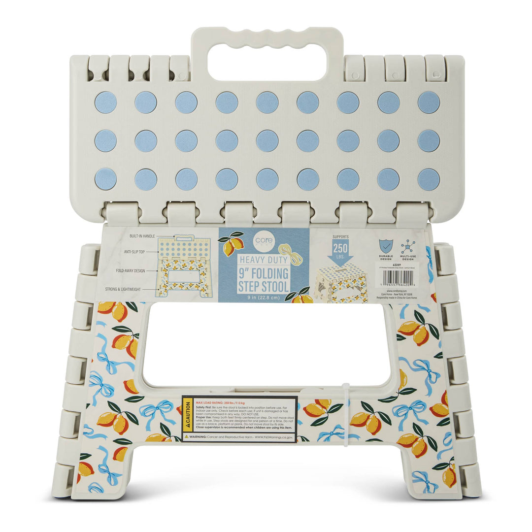 Core Home Lemon Bows Foldable Step Stool