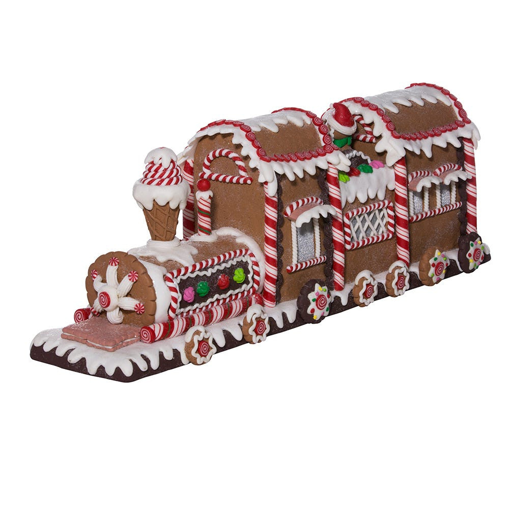 Kurt Adler Battery-Operated LED Gingerbread Train