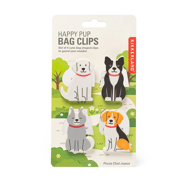 Kikkerland Happy Pup Bag Clips