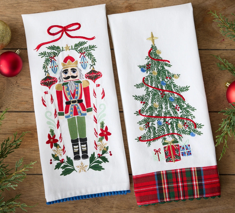 Nutcracker Embellished Dishtowel
