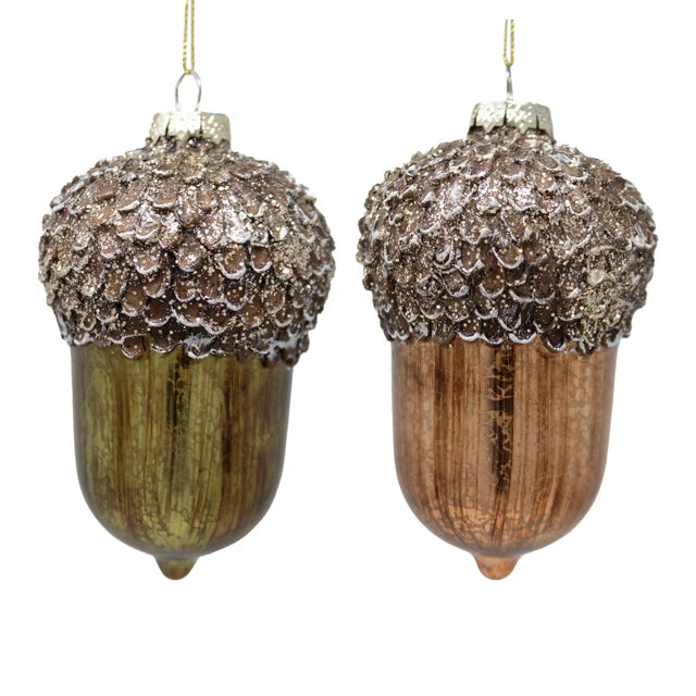 Kurt Adler Glass Antique Acorn Ornament