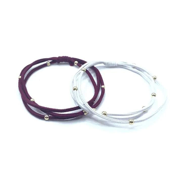 Erin Gray 3mm Gold Dual Color Waterproof Bracelet Hair Bands