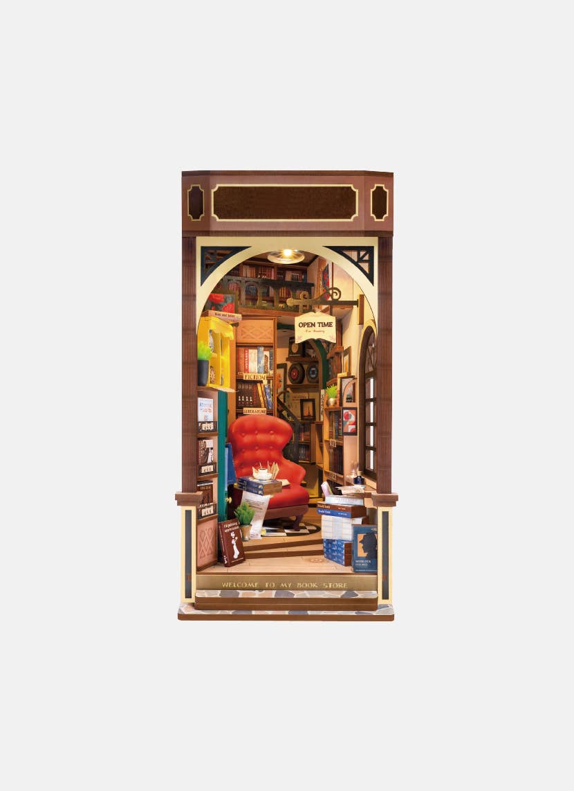 Robotime Rolife Bookstore DIY Kit Book Nook 3D Puzzle